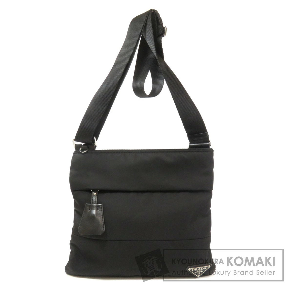 Prada Tessuto Crossbody Plate Shoulder Bag
